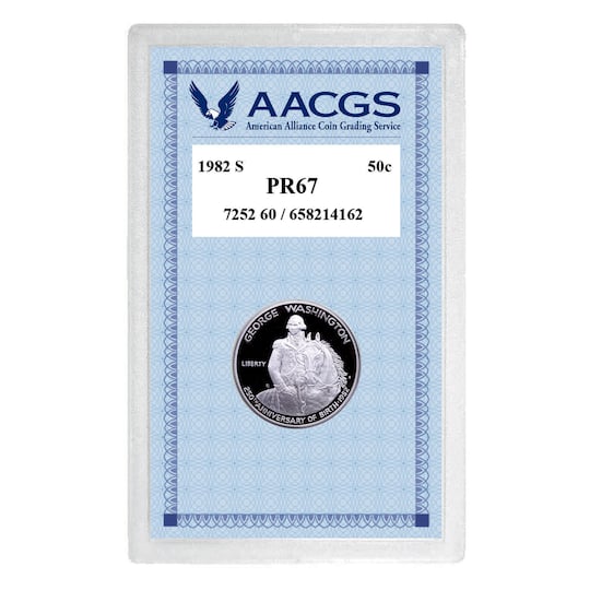 1982S Washington Commemorative Silver Half Dollar Graded PR67 Proof